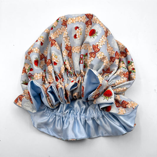 Blue Willow Bonnet 100% Silk Lining