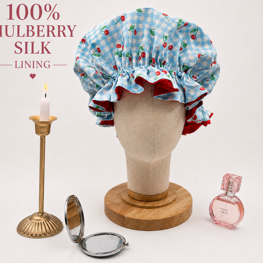 Berry basket Bonnet 100% Silk Lining
