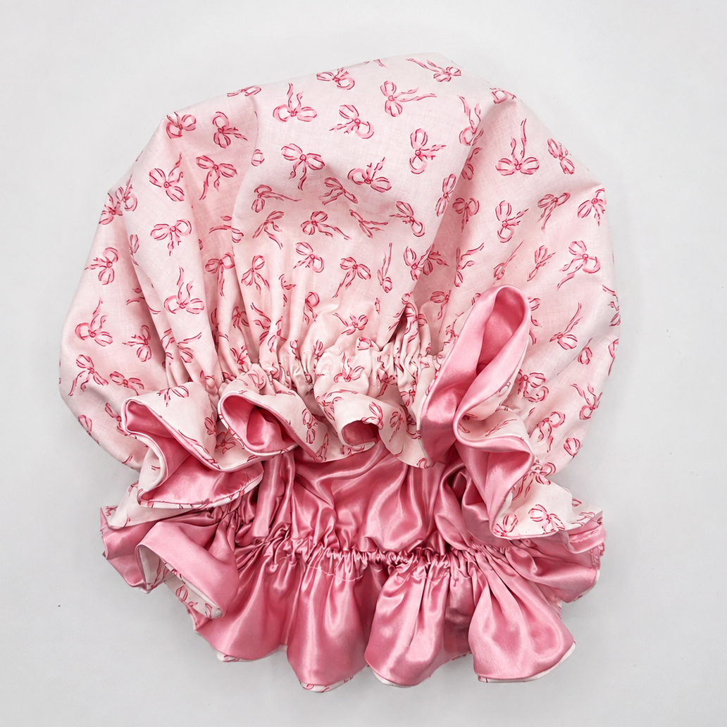 Pink Blush Bonnet 100% Silk Lining