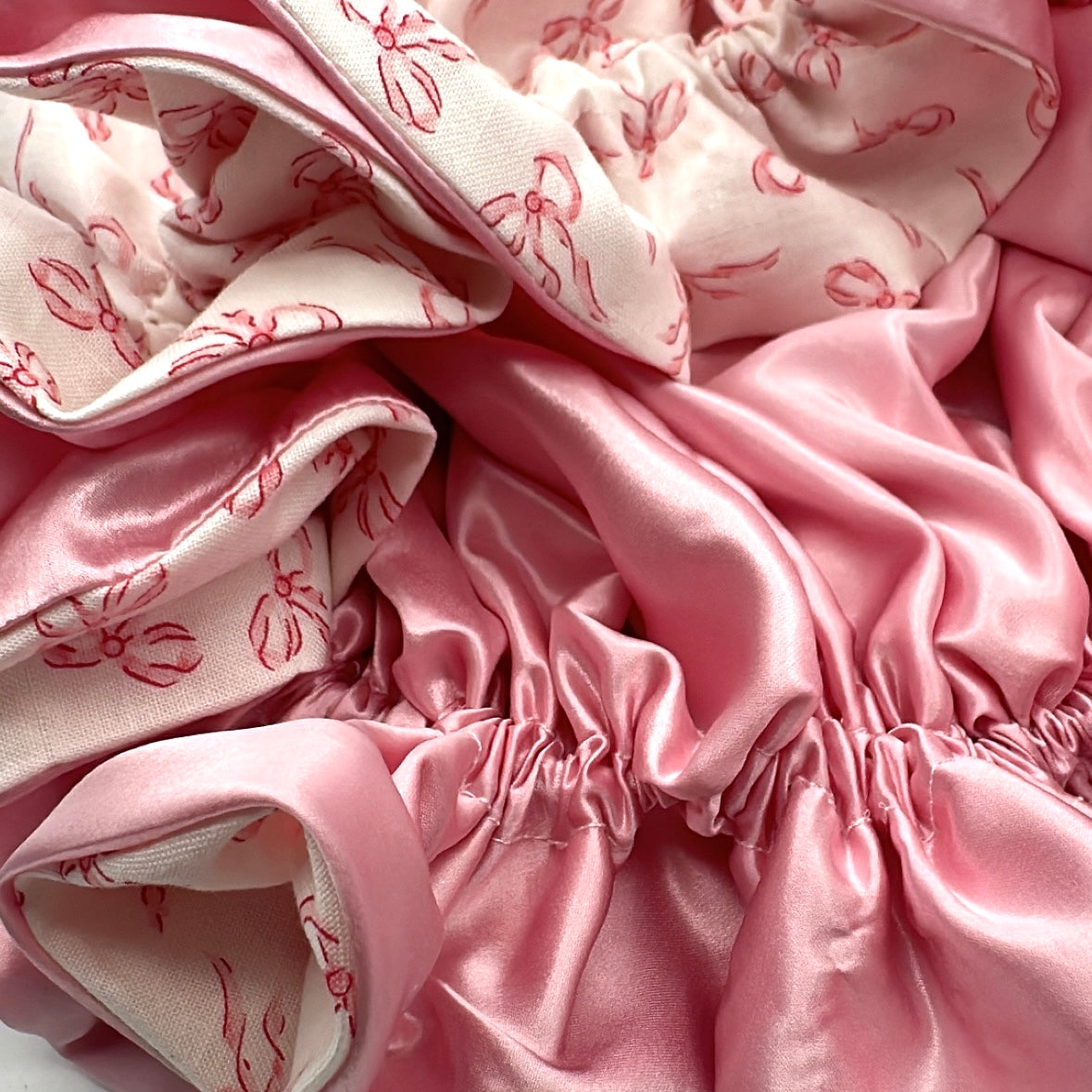 Pink Blush Bonnet 100% Silk Lining