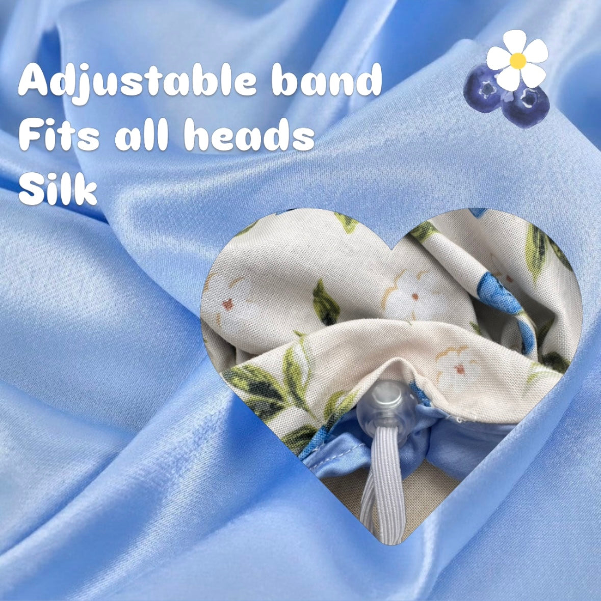 Blueberry Buttercake Bonnet 100% Silk Lining